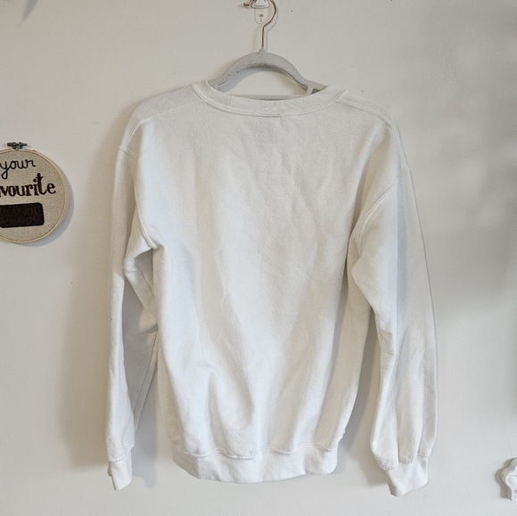 Bespoke Embroidered White Nike Crewneck Sweater - Picture 6 of 6